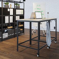 TROTTEN - Table, beige/anthracite, 80x80 cm