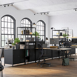 TROTTEN - Desk, beige/anthracite, 160x80 cm