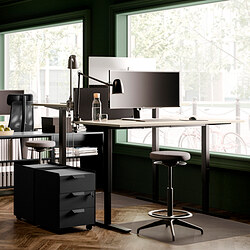 TROTTEN - Drawer unit w 3 drawers on castors, anthracite
