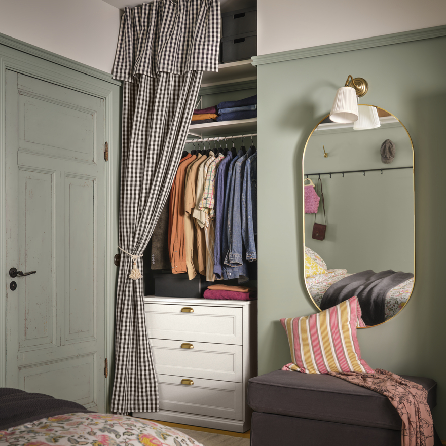 EKTORP footstool with storage