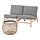 TVARÖ/FRÖSÖN - 2-seat conversation set, outdoor, dark grey | IKEA Indonesia - PE896483_S1