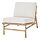 TVARÖ - seat sec for modular sofa, outdoor, brown/Frösön/Duvholmen beige | IKEA Indonesia - PE896494_S1