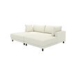 UPPÅKRA - 3-seat modular sofa, with chaise longue, right with footstool/Axvall off-white