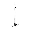 TRÅDFRI/HÅRSLINGA - Floor lamp with light bulb, black/smart white spectrum