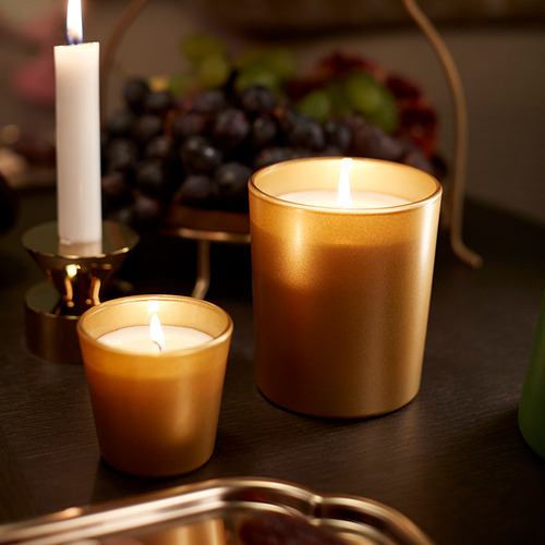 GOKVÄLLÅ scented candle in glass