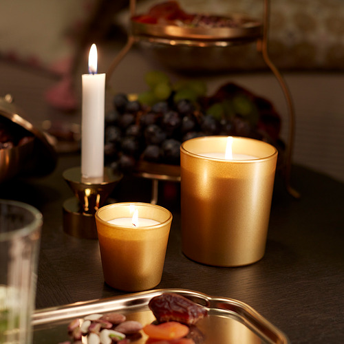GOKVÄLLÅ scented candle in glass