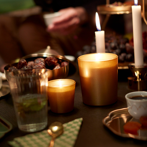GOKVÄLLÅ scented candle in glass