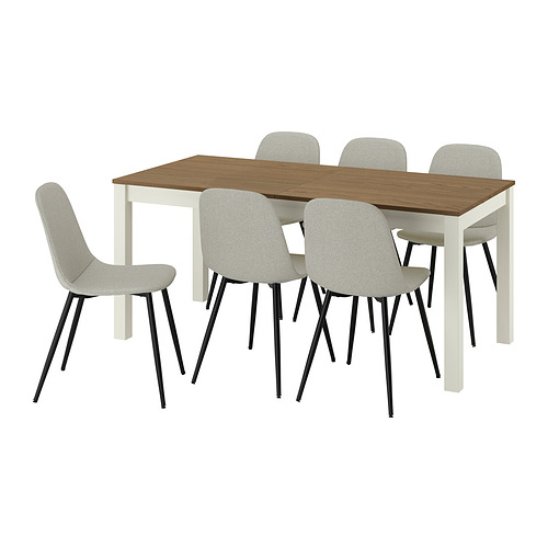 NORDMANSSKÄR/ÅLHULT table and 6 chairs