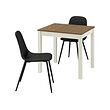 NORDMANSSKÄR/ÅLHULT - Table and 2 chairs, beige/brown/Bomstad black black, 80x74 cm