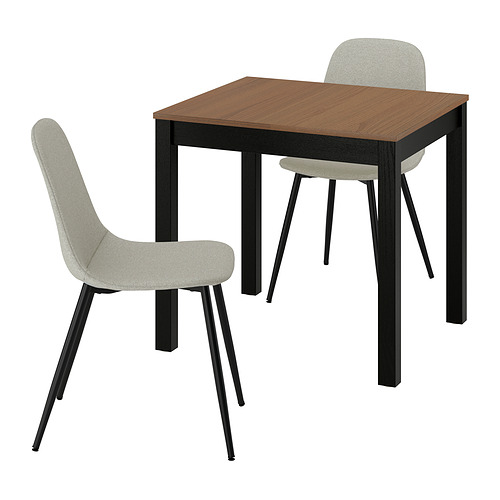 NORDMANSSKÄR/ÅLHULT table and 2 chairs