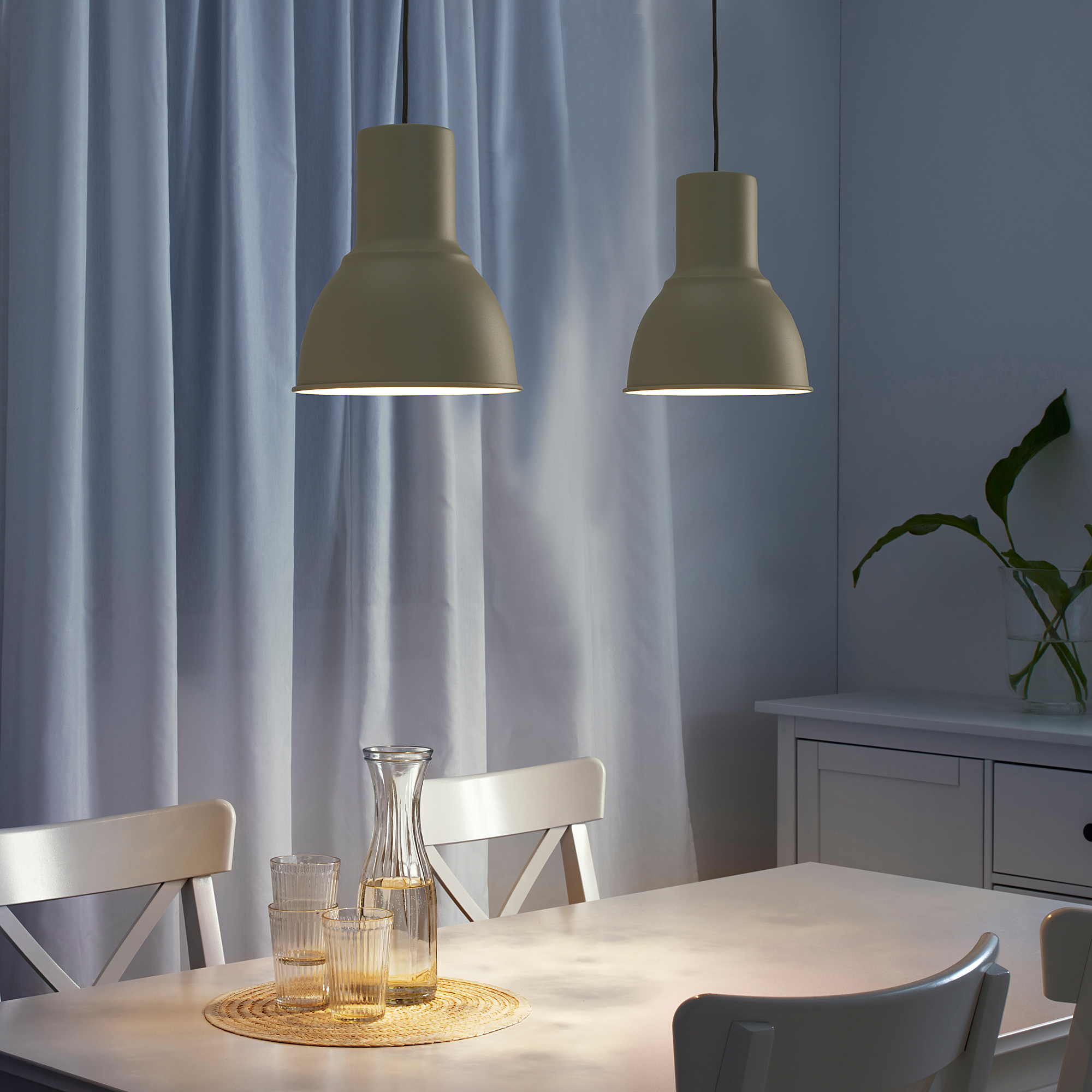 HEKTAR pendant lamp, beige | IKEA Indonesia