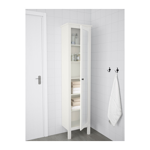 HEMNES kabinet tinggi dengan pintu cermin