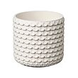 GLACIÄRBJÖRN - Plant pot, white, 12 cm