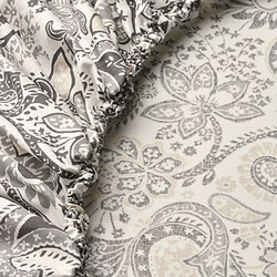 RODGERSIA - Fitted sheet, grey/white, 90x200 cm