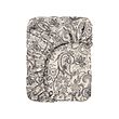 RODGERSIA - Fitted sheet, grey/white, 90x200 cm
