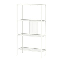 BAGGEBO - Shelving unit, metal/white, 60x25x116 cm