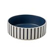 UTSÅDD - Pet bowl, stripe pattern black-blue/dark blue, 15 cm