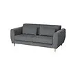 SLATORP - 2-seat sofa, Hakebo dark grey
