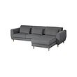 SLATORP - 3-seat sofa with chaise longue, Hakebo dark grey