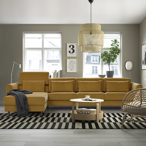 SLATORP 4-seat sofa with chaise longue