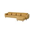 SLATORP - 4-seat sofa with chaise longue, Hakebo yellow-brown