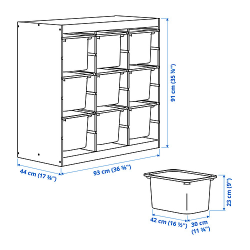 TROFAST Measurement Illustration