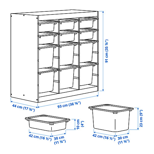 TROFAST Measurement Illustration