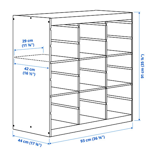 TROFAST Measurement Illustration
