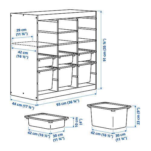 TROFAST Measurement Illustration