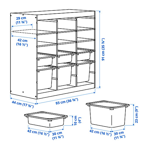 TROFAST Measurement Illustration