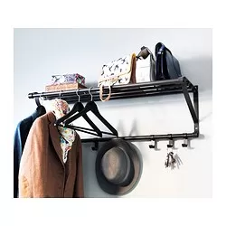 PORTIS - Hat rack, black, 90 cm