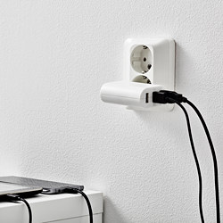 KOPPLA - 3-port USB charger, white