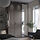 PAX/BERGSBO/ÅHEIM - kombinasi lemari pakaian, abu-abu tua abu-abu tua/cermin kaca, 150x60x236 cm | IKEA Indonesia - PE896823_S1