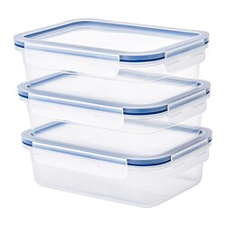 IKEA 365+ - Food container with lid, rectangular/plastic, 1.0 l