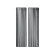 SANDSVINGEL - Curtains, 1 pair, grey/with heading tape, 135x250 cm