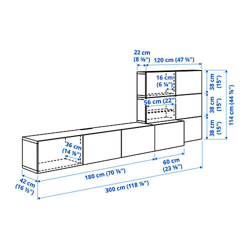 BESTÅ Measurement Illustration