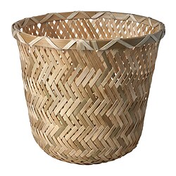 KLYNNON - Plant pot, handmade bamboo, 15 cm