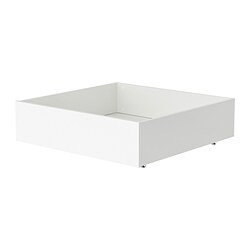 BRUKSVARA - Kotak penyimpanan tempat tidur, putih, 63x62 cm