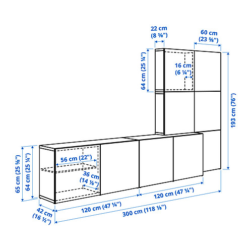 BESTÅ Measurement Illustration