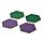 TABBERAS - coaster, cork/green/lilac, 10x10 cm | IKEA Indonesia - PE897052_S1