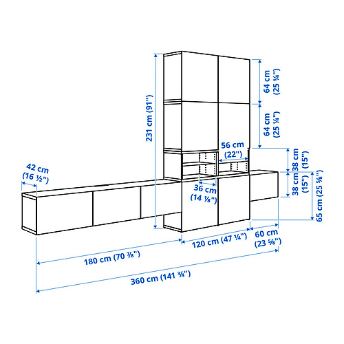 BESTÅ Measurement Illustration