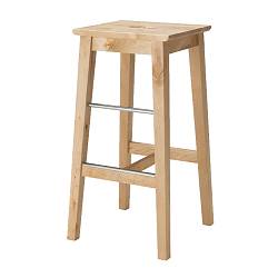 NILSOLLE - Bar stool, birch, 74 cm