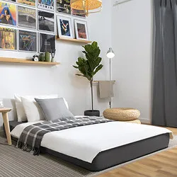 NYKIL - Sofa tempat tidur 2 dudukan, abu-abu tua