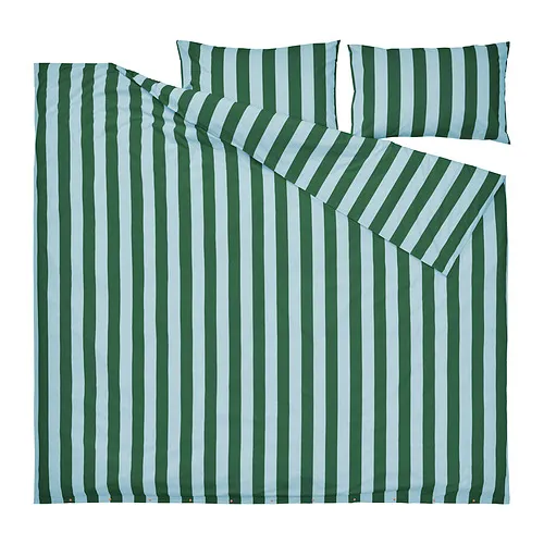 SLÅNHÖSTMAL sarung duvet dan 2 sarung bantal