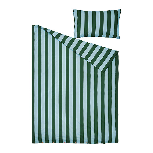 SLÅNHÖSTMAL sarung duvet dan sarung bantal