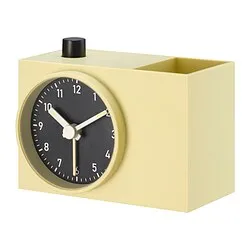 ÖKENMARSVIN - Alarm clock, yellow, 11x6x9 cm