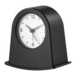 KÄRRSÅNGARE - Alarm clock, black, 11x7x11 cm