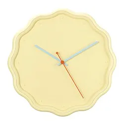 LAVSKRIKA - Wall clock, flower-shaped yellow, 31 cm