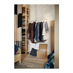 MULIG - Clothes rack, white, 99x152 cm