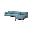 ÄPPLARYD - 4-seat sofa with chaise longue, Gunnared light blue